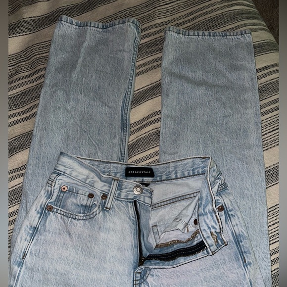 Aeropostale High Rise Baggy Light Blue Size 000 - Picture 6 of 7